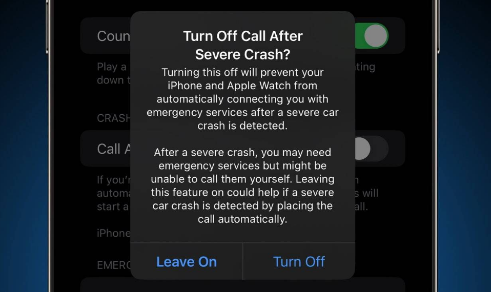南口街道苹果14维修分享 iPhone 14 和 Apple Watch 上关闭崩溃检测 